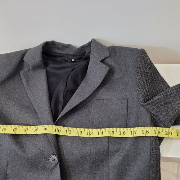 Judith & Charles Wool Suit Jacket/ with knit sleeves and back - Picture 6 of 8